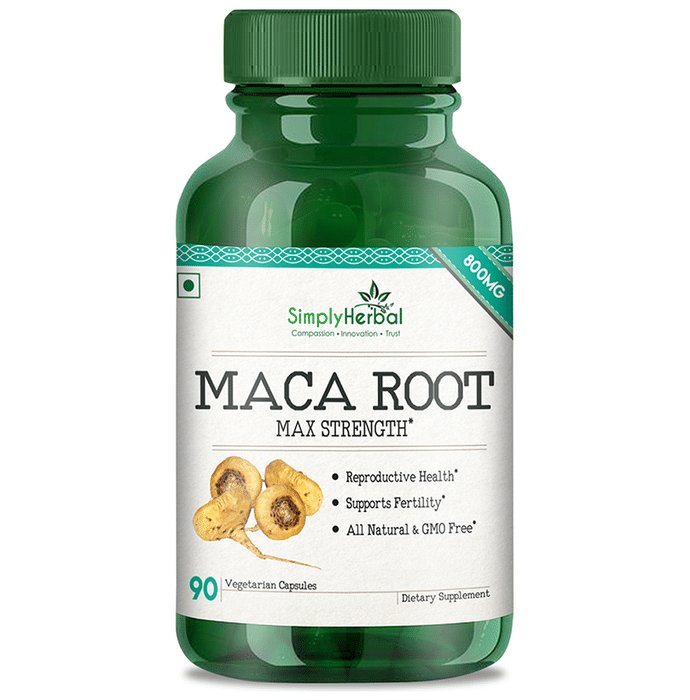 Simply Herbal Maca Root 800mg Vegetarian Capsules
