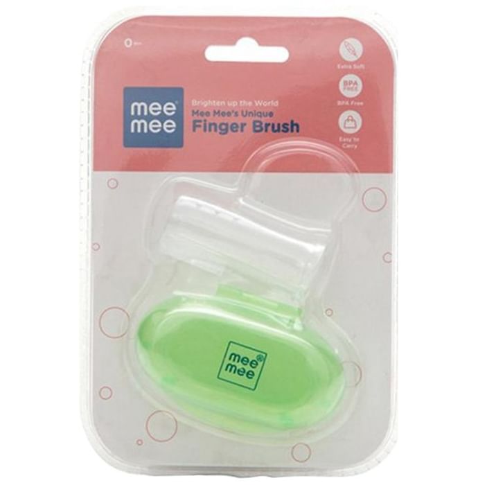 Mee Mee Unique Finger Brush Green Pack of 2