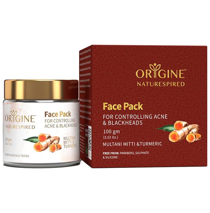 Origine Naturespired Face Pack Multani Mitti & Turmeric for Controlling Acne & Blackheads
