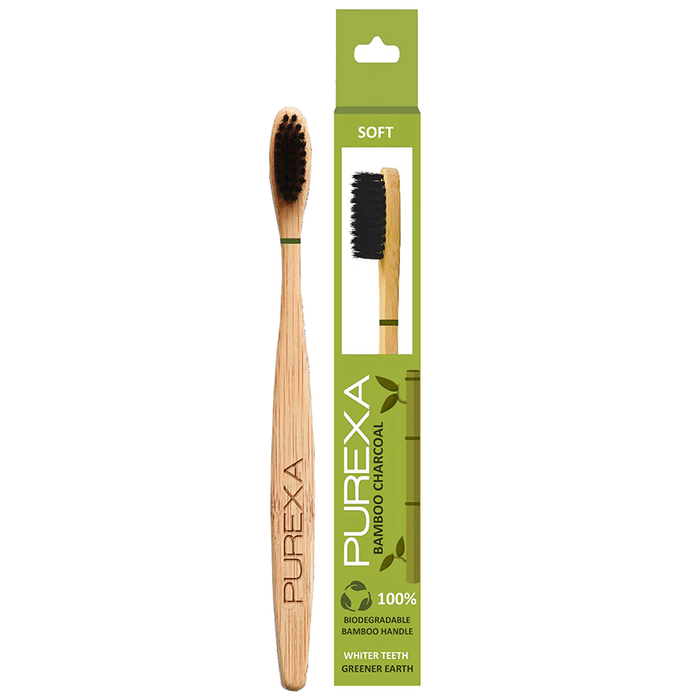Purexa Bamboo Charcoal Toothbrush Soft