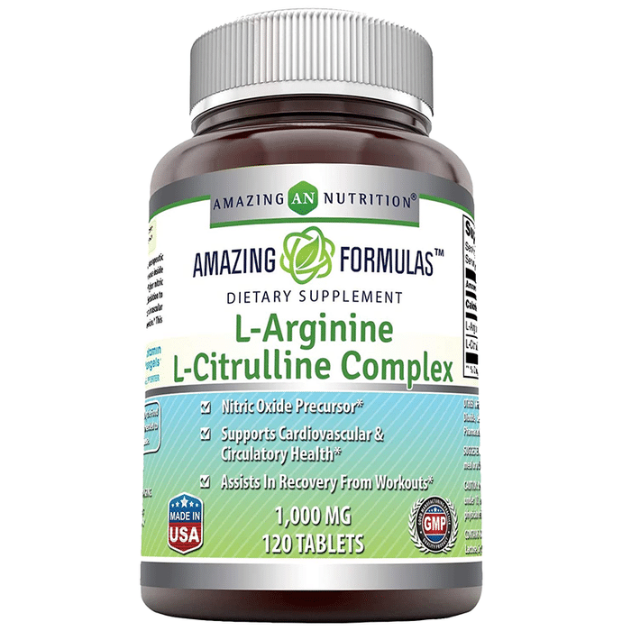 Amazing Nutrition L-Arginine, L-Citrulline Complex 1000mg Tablet