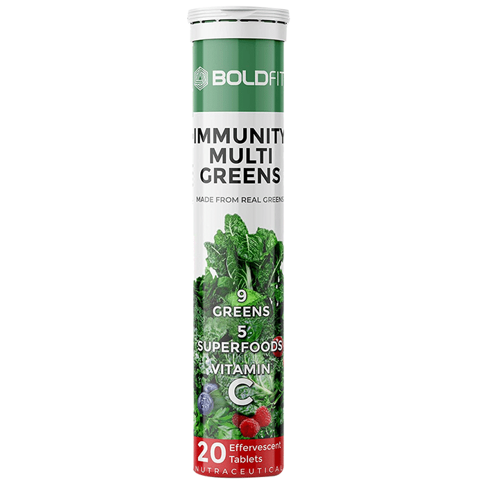 Boldfit Immunity Multi Greens Effervescent Tablet (20 Each)