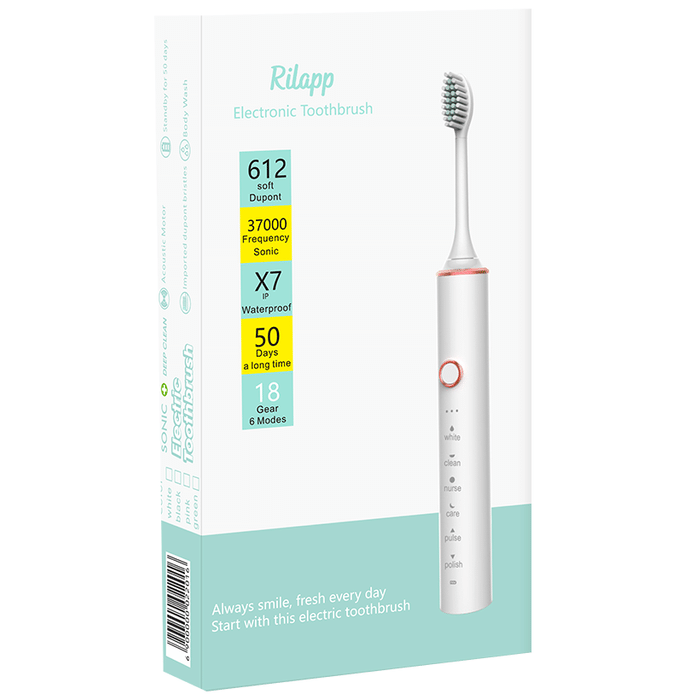 Rilapp ROC002 Rechargeable Sonic Electric Toothbrush Pink