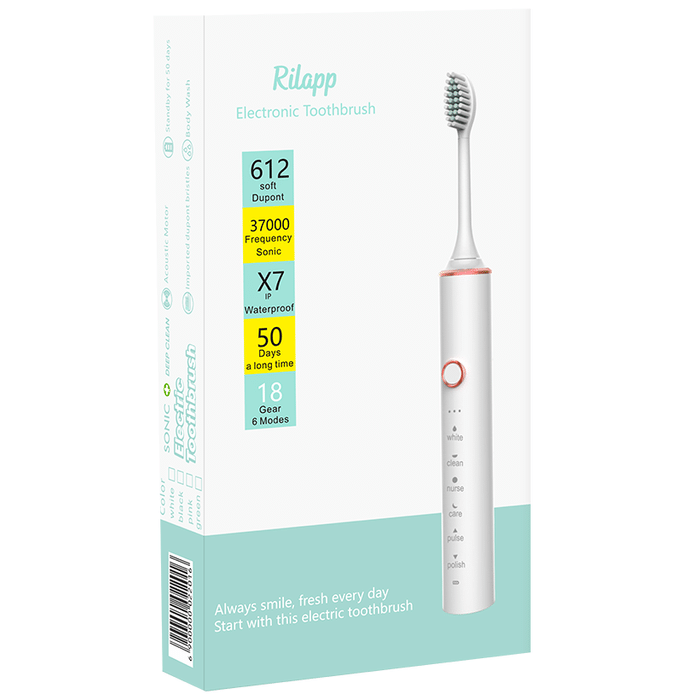 Rilapp ROC002 Rechargeable Sonic Electric Toothbrush White
