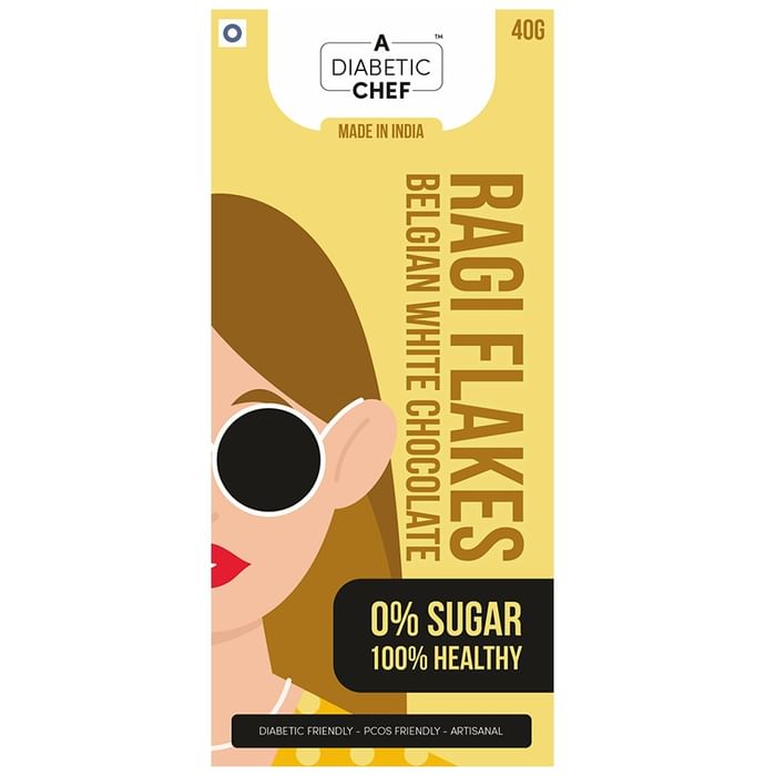 A Diabetic Chef Ragi Flakes Belgian White Chocolate (40gm Each)