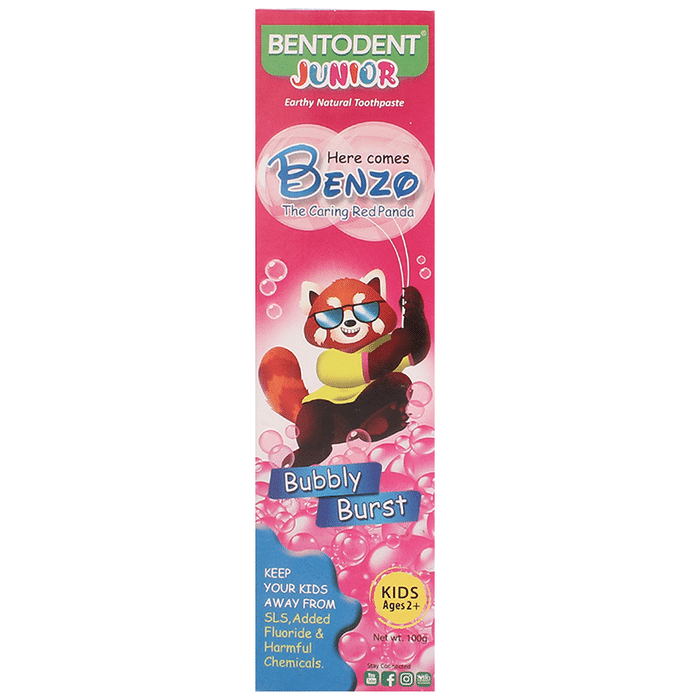 Bentodent Junior Kids Age 2+ Benzo Toothpaste Bubbly Burst
