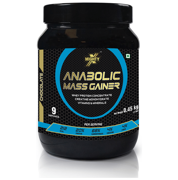MightyX Anabolic Mass Gainer Chocolate with Shaker Free
