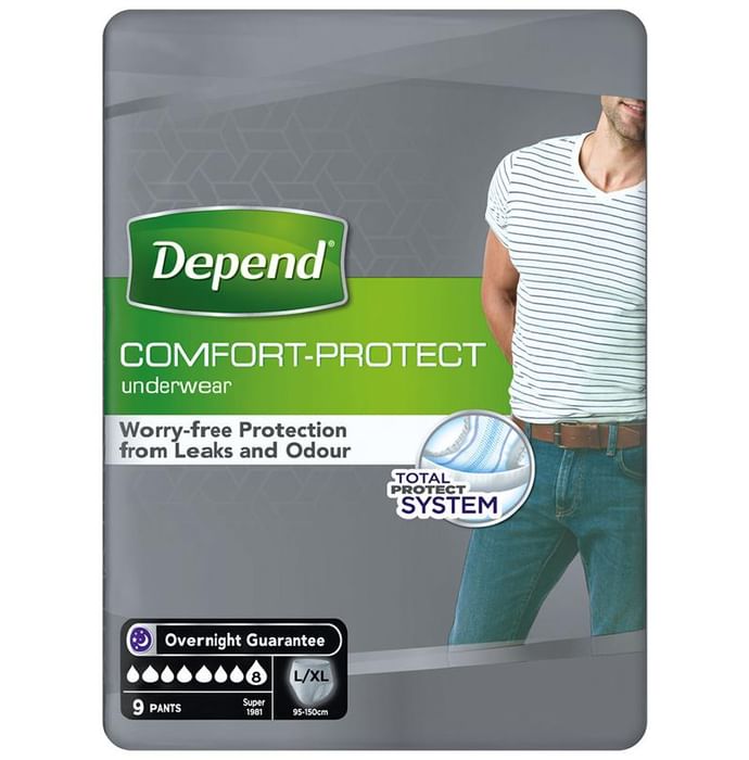 Depend Comfort-Protect Underwear for Men L-XL
