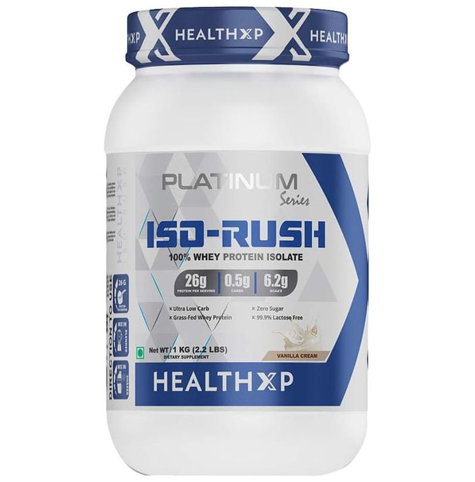 HealthXP Iso-Rush 100% Whey Protein Isolate Vanilla Cream