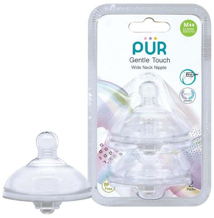 Pur Gentle Touch Wide Neck Nipple Medium