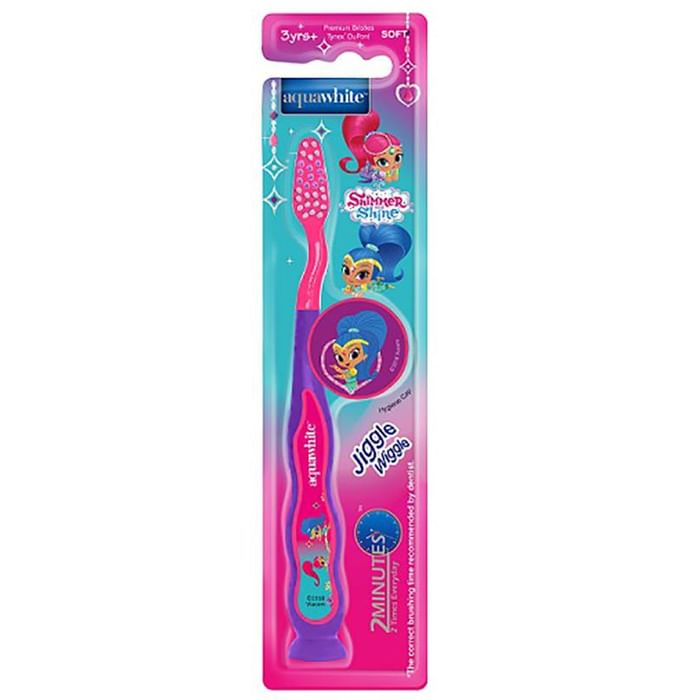 Aquawhite Jiggle Wiggle Toothbrush Purple Shimmer and Shine
