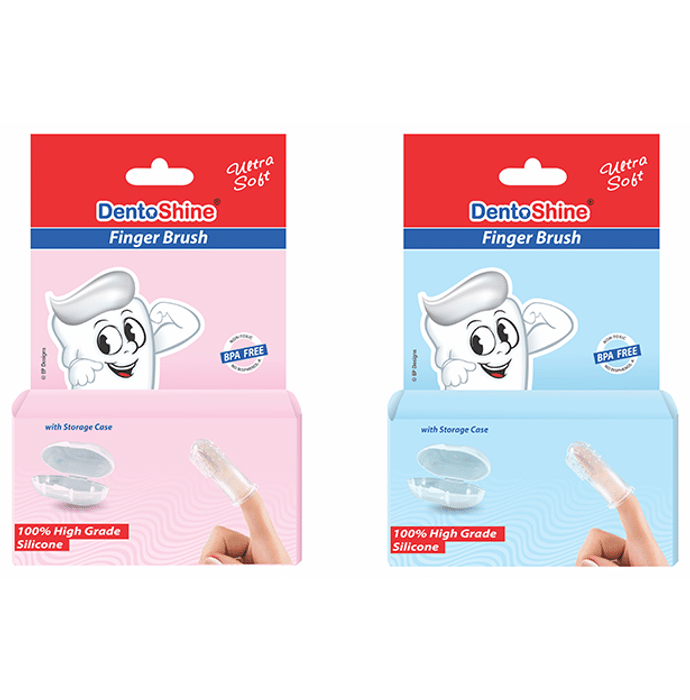 Ultra Soft Finger Brush (Pink, Blue) Toothbrush