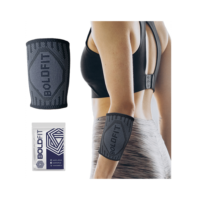 Boldfit Sleeves Support Wrist Band Black Medium