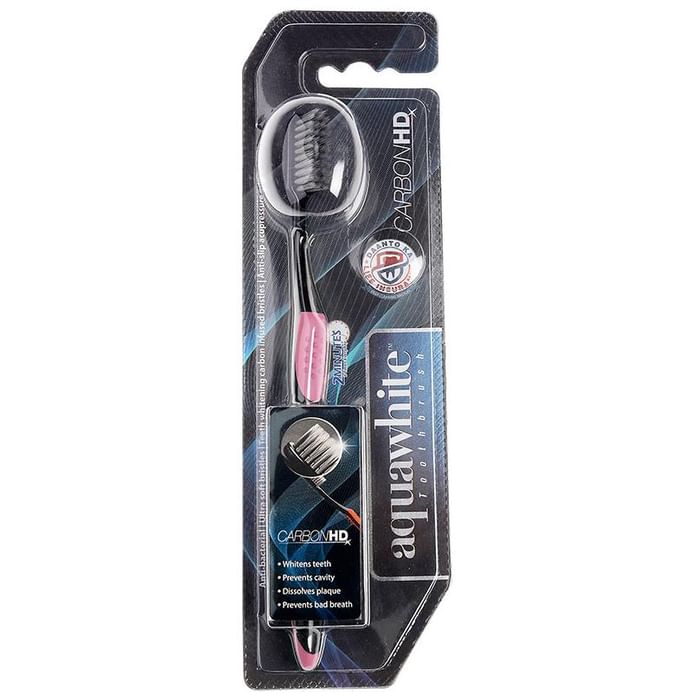 Aquawhite Carbon HD Toothbrush Pink
