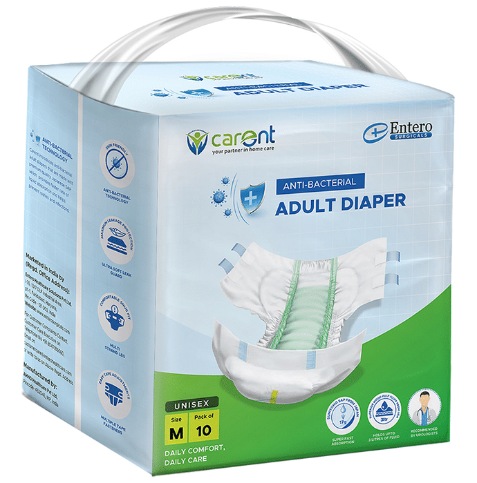Carent Anti Bacterial Adult Diaper (10 Each) Medium