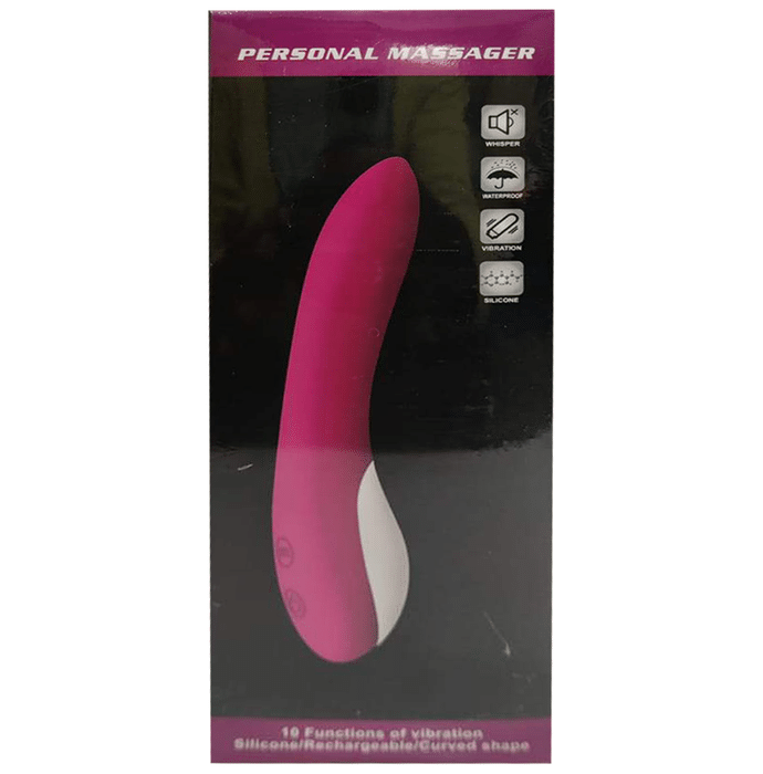 Gizmoswala 10 Function Curve Shape Silicone Personal Body Massager Pink