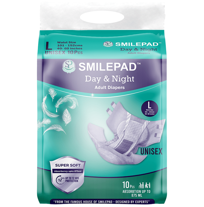 Smilepad Day & Night Adult Open Type Diaper Large
