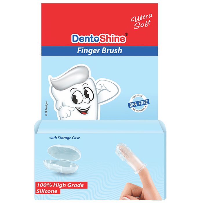 DentoShine Finger Brush Blue