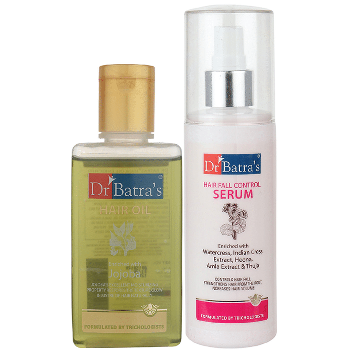 Dr Batra's Combo Pack of Hair Fall Control Serum 125ml and Hair Oil 100ml