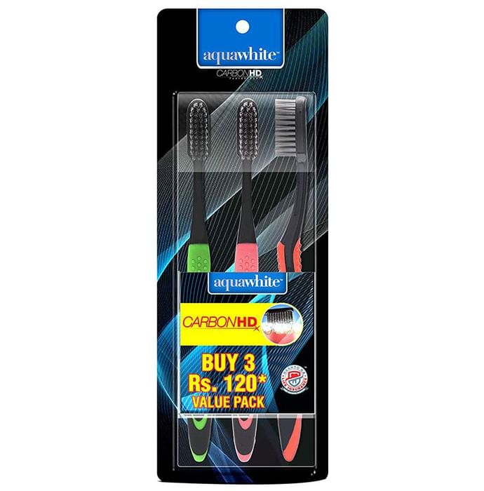 Aquawhite Carbon HD Toothbrush Value Pack