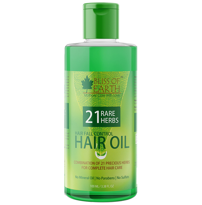 Bliss of Earth 21 Rare Herbs Hair Fall Control Hair Oil
