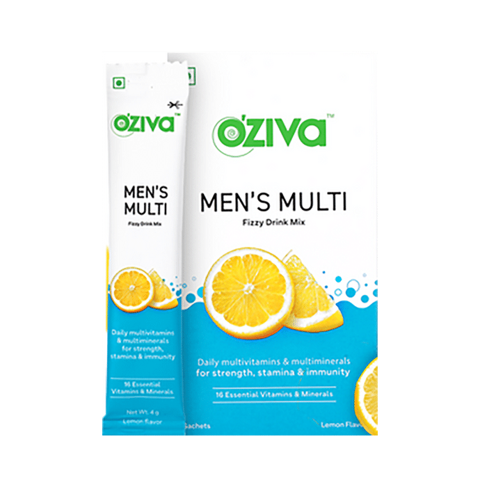 Oziva Men's Multi Fizzy Drink Mix (4gm Each) Lemon