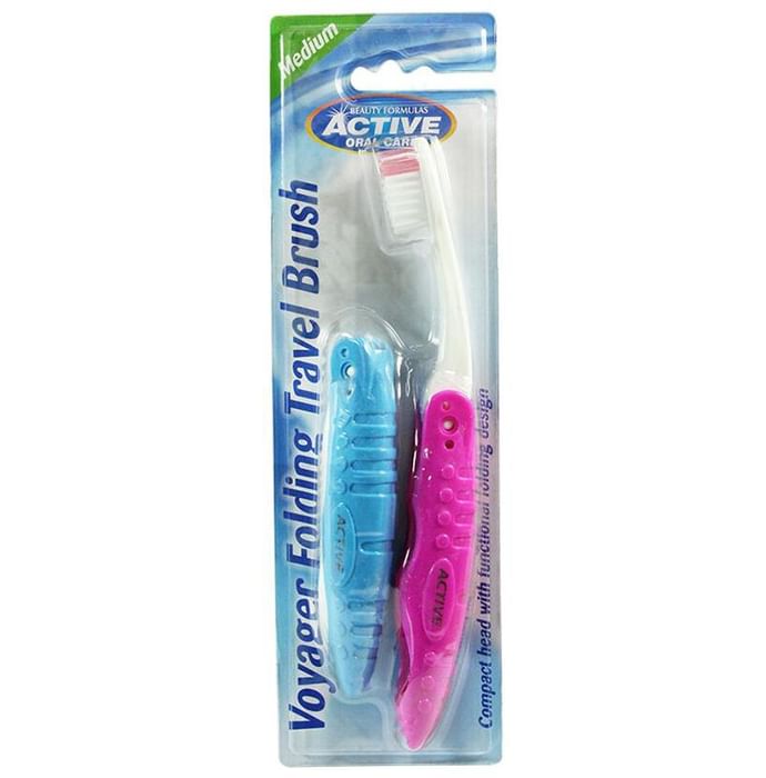 Beauty Formulas Active Oral Care Toothbrush Medium Voyager Folding Travel