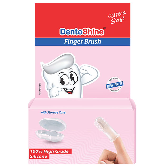 DentoShine Finger Brush Pink