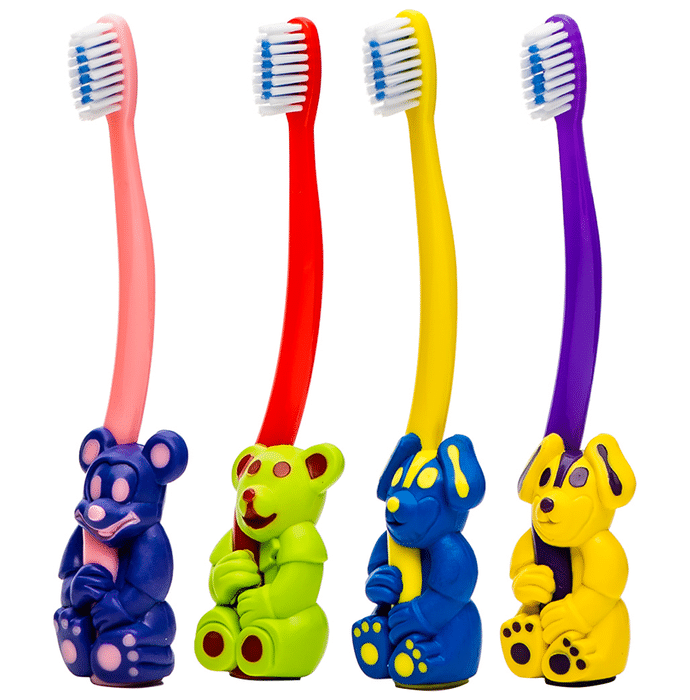 Buddsbuddy Animal Shaped Ola Kids Soft Bristles Tooth Brush 2yrs+ Multicolor