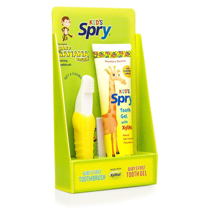 Kid's Spry Baby Banana Brush Kit