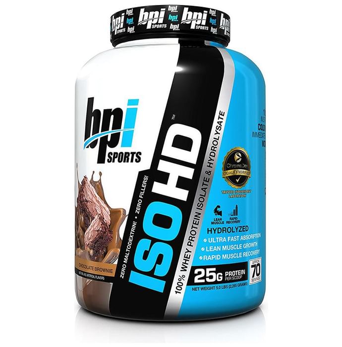 BPI Sports ISO HD 100% Whey Protein Isolate & Hydrolysate Chocolate Brownie