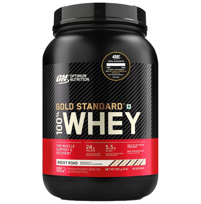 Optimum Nutrition (ON) Gold Standard 100% Whey Protein Isolate Powder Rocky Road