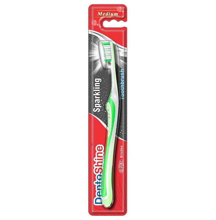 DentoShine Sparkling Toothbrush Medium Lime Green