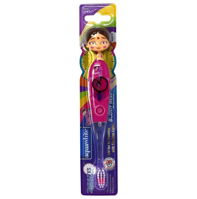 Aquawhite Buddy Best Flash Light Toothbrush Purple Chutki