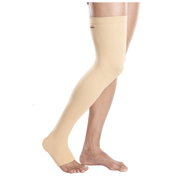 Tynor I 15 Compression Stocking Mid Thigh Open Toe Large