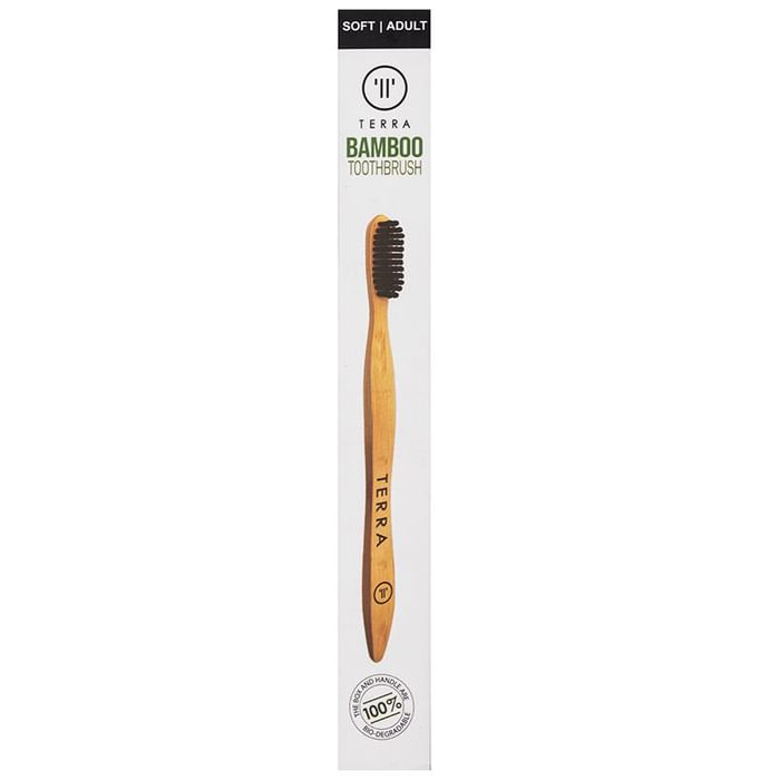 Terra Adult Bamboo Toothbrush Black Soft
