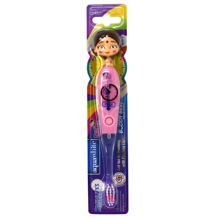 Aquawhite Buddy Best Flash Light Toothbrush Pink Chutki