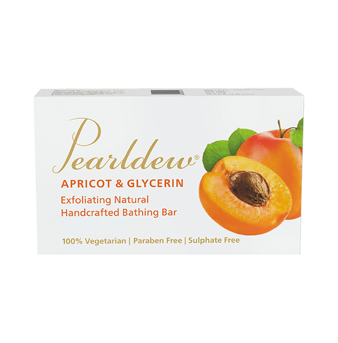 Pearldew Apricot & Glycerin Exfoliating Natural Handcrafted Bathing Bar
