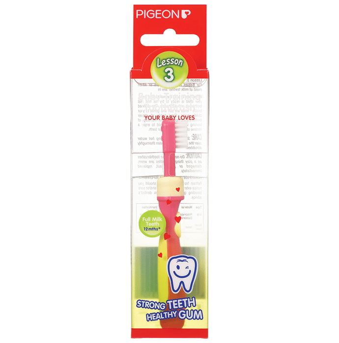 Pigeon Training Toothbrush Lesson 3 Pink