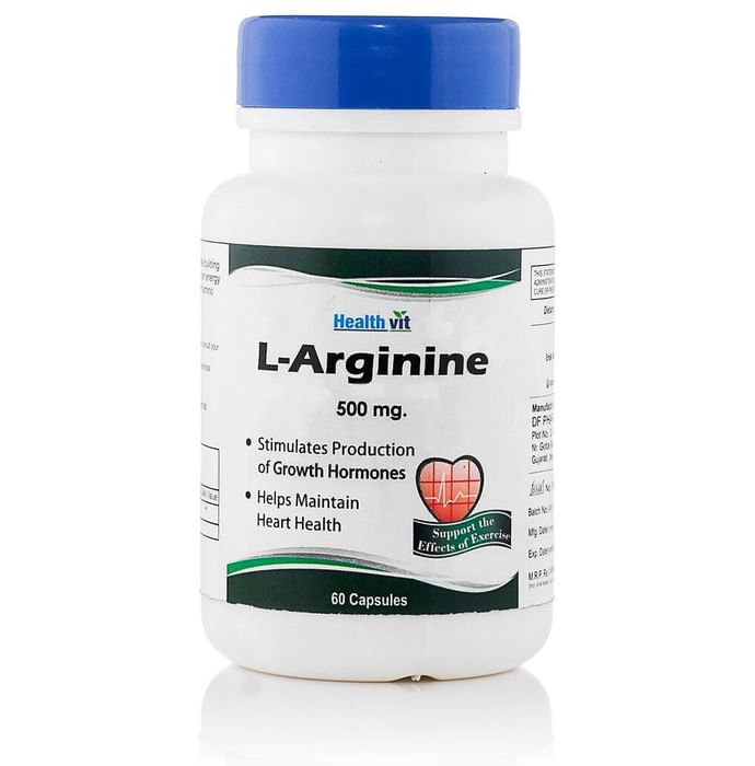 HealthVit L- Arginine 500mg Capsule