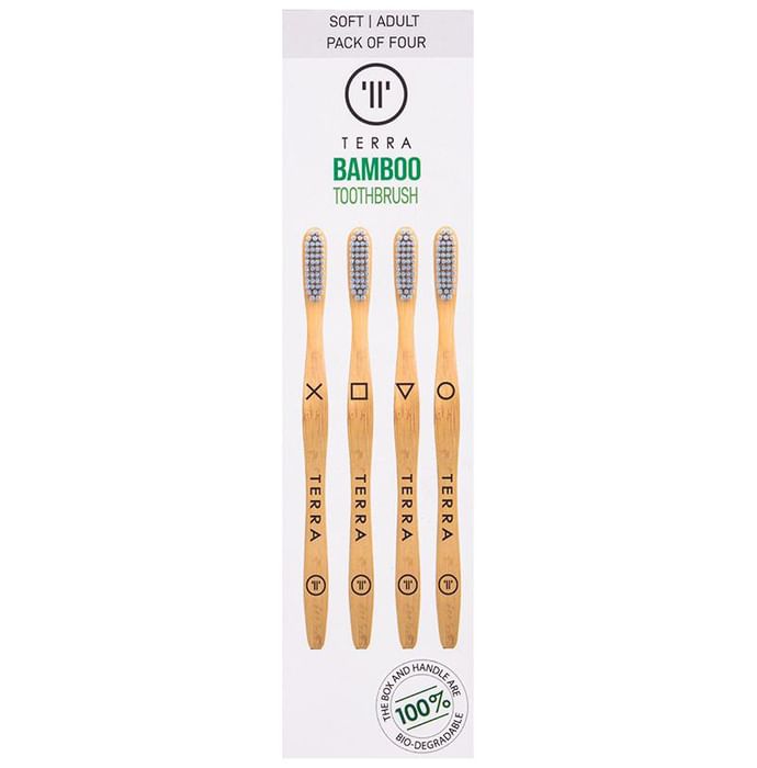 Terra Adult Bamboo Toothbrush White Soft