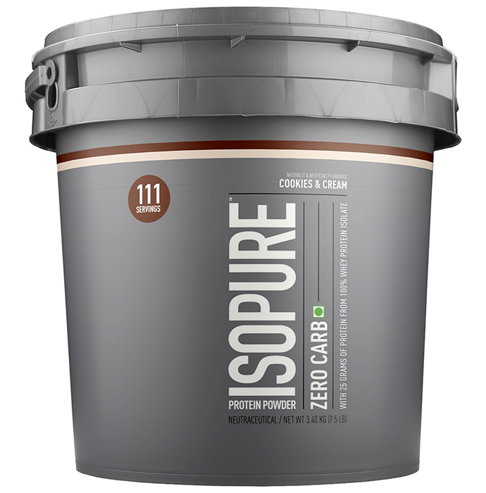 Isopure Zero Carb 100% Whey Protein Isolate Powder Cookies & Cream
