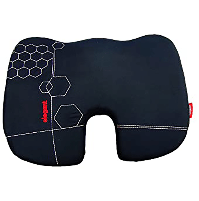 Elegant Zig Memory Foam Coccyx Seat Cushion Black