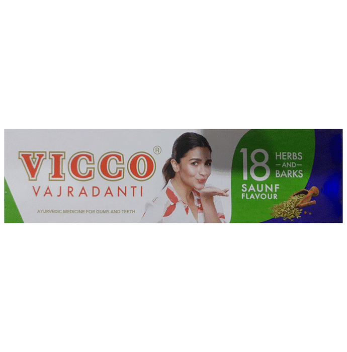 Vicco Vajradanti Ayurvedic Medicine for Gums and Teeth Saunf