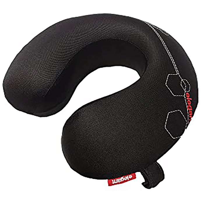 Elegant Zig Memory Foam Travel Pillow Black