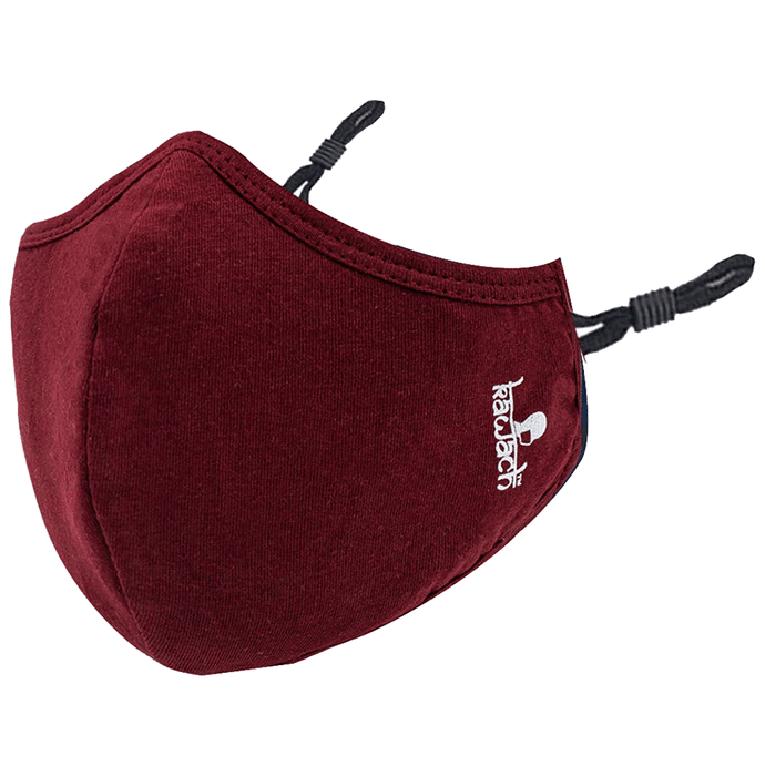 Kawach Cotton Washable and Reusable Face Mask with Nonwoven Meltblown Filter Adjustable Earloop Small Multicolor