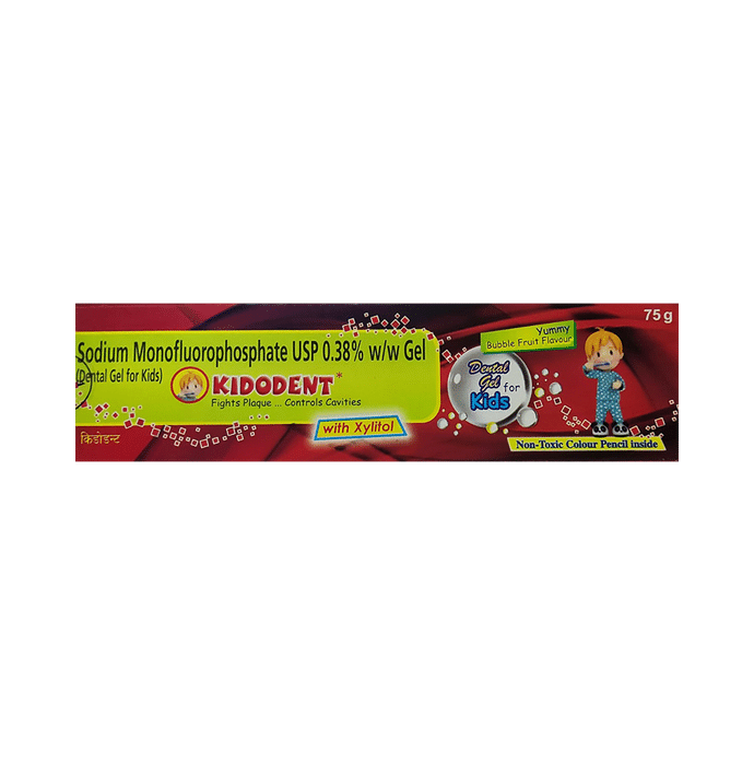 Kidodent Dental Gel for Kids Toothpaste With Non-Toxic Colour Pencil