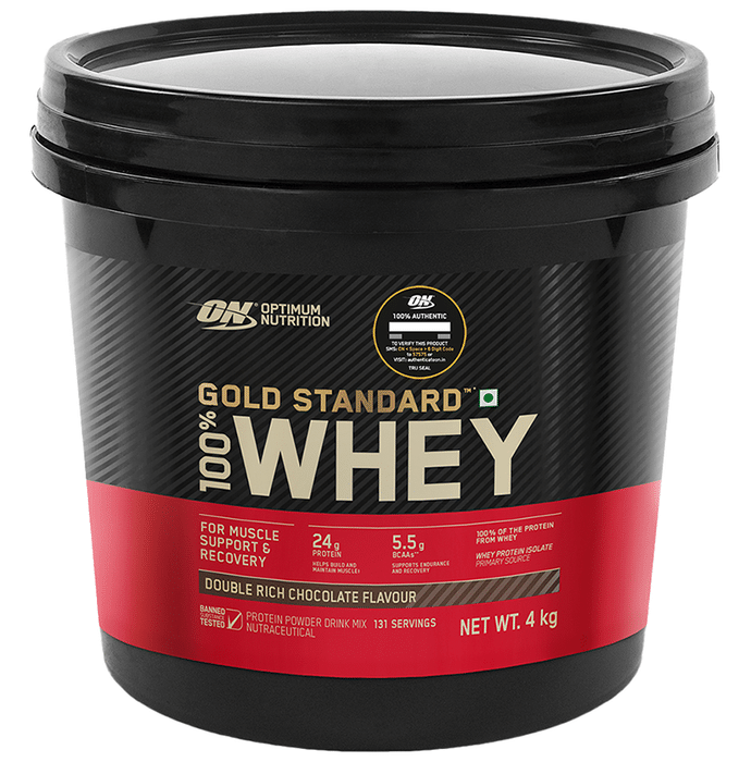 Optimum Nutrition (ON) Gold Standard 100% Whey Protein Powder Double Rich Chocolate