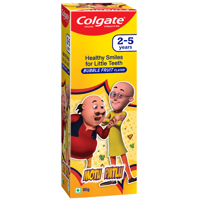 Colgate Kids Toothpaste 2 to 5 Years Bubble Fruit Motu Patlu
