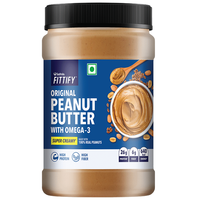 Saffola Fittify Original Peanut Butter with Omega 3 Super Creamy